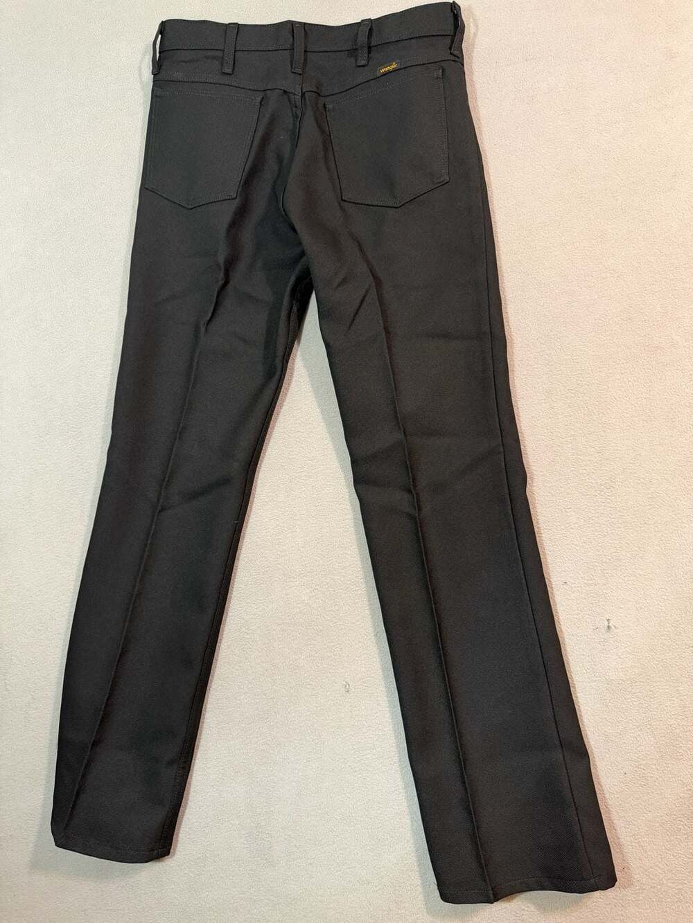 Wrangler Black Polyester Dress Pants Sta-Prest Style 33 x 32